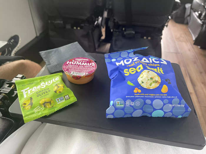 My ticket came with drinks, and I had the option to buy some cheap snacks to munch on.