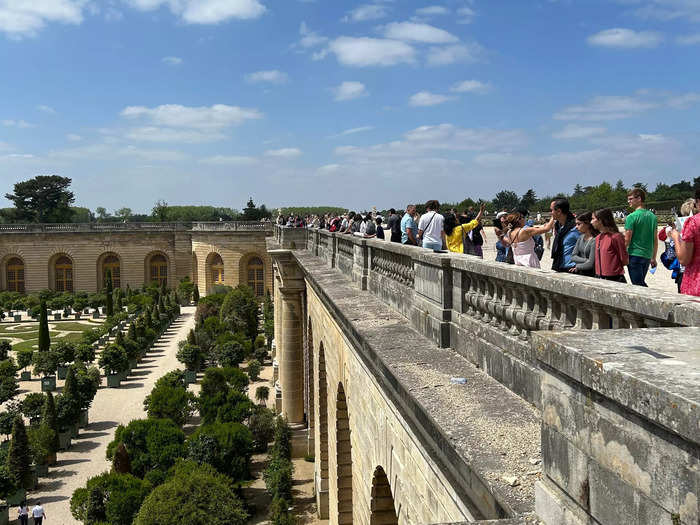 Immediately outside was still busy, but people were able to fan out across the estate.