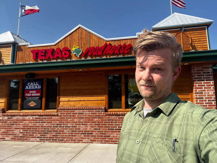 After a genteel pause — about two hours to digest and catch up on emails and phone calls — I headed to Texas Roadhouse for round two.