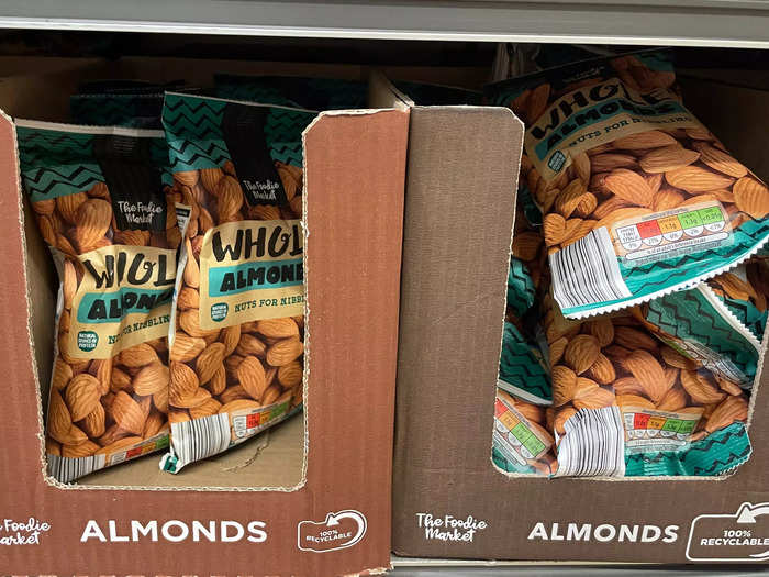 I stock up on almonds for snacking.