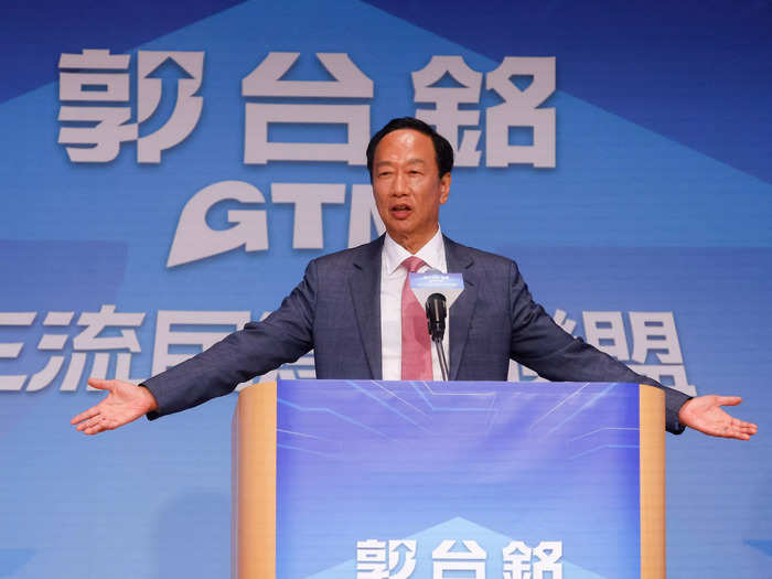 Foxconn founder Terry Gou — who is worth nearly $7 billion — announced his bid for Taiwan