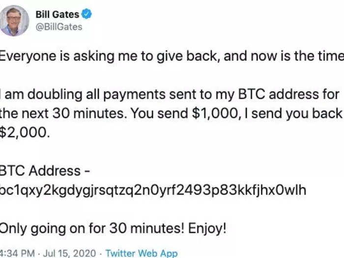 In July 2020, hackers compromised 130 Twitter accounts in a bitcoin scam.