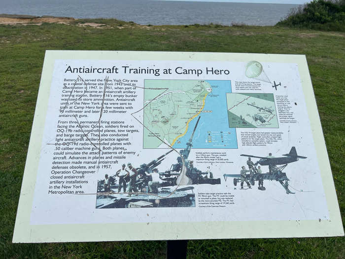 According to the signs at Camp Hero, and other historical sources, the base was actually used as a coastal defense site.