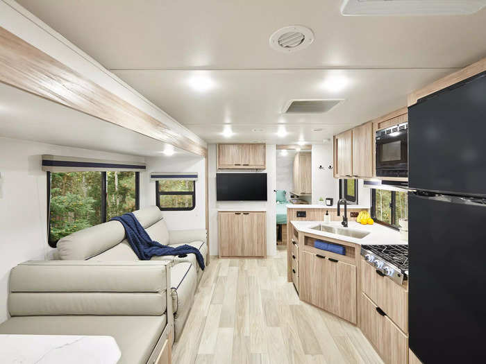 And inside, it looks as comfortable as any large travel trailer.