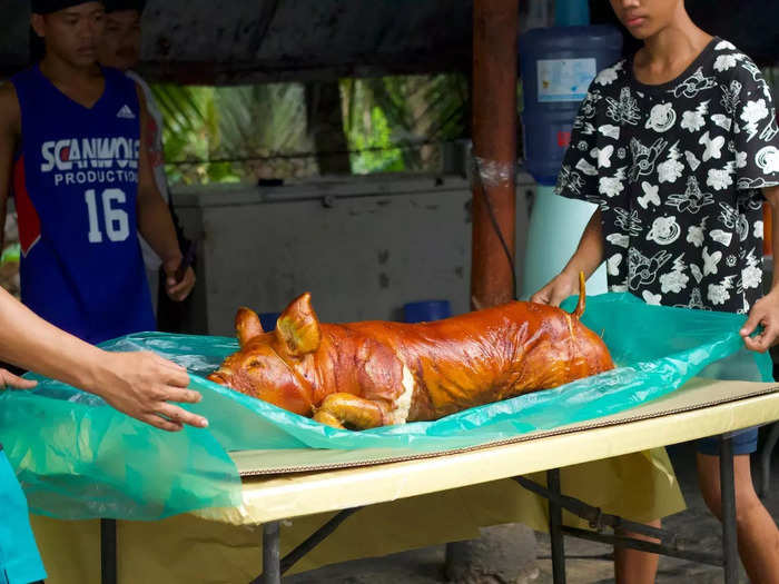 The couple delivers whole lechón all over Cebu, and the pork belly to many parts of the Philippines, including Manila, which is over an hour and a half away by plane.