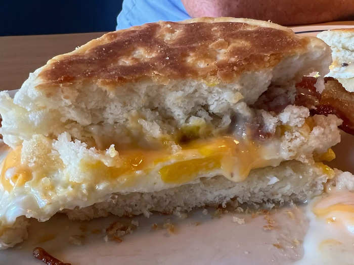 Pro tip: The breakfast sandwich is advertised as coming with two fried eggs. But I learned you could order the sandwich with any egg style.