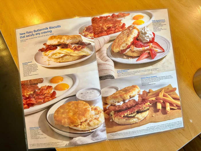 The first thing I noticed as I scoured the menu was the wide range of prices for the various biscuit offerings, from $4 for an a la carte biscuit with butter to $15.50 for the chicken biscuit sandwich, which comes with one side dish.