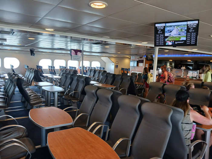 The interior of the ferry was much more modern and comfortable than I expected.