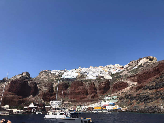 The next day, we sailed to Santorini.