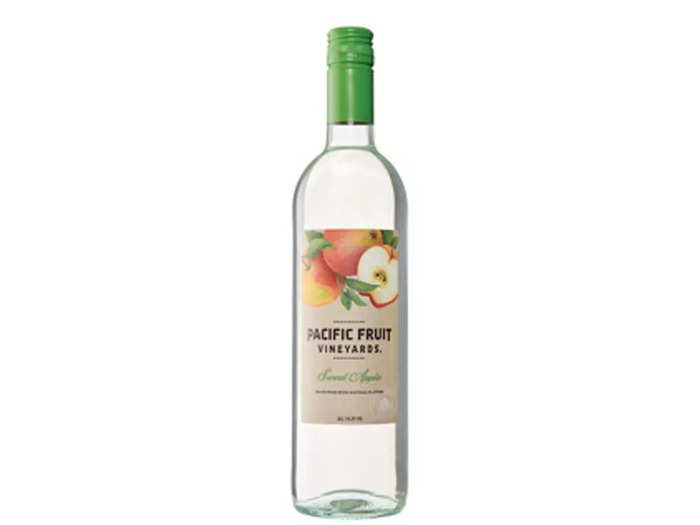 Take in the crisp taste of the Pacific Fruit Vineyards sweet apple wine.