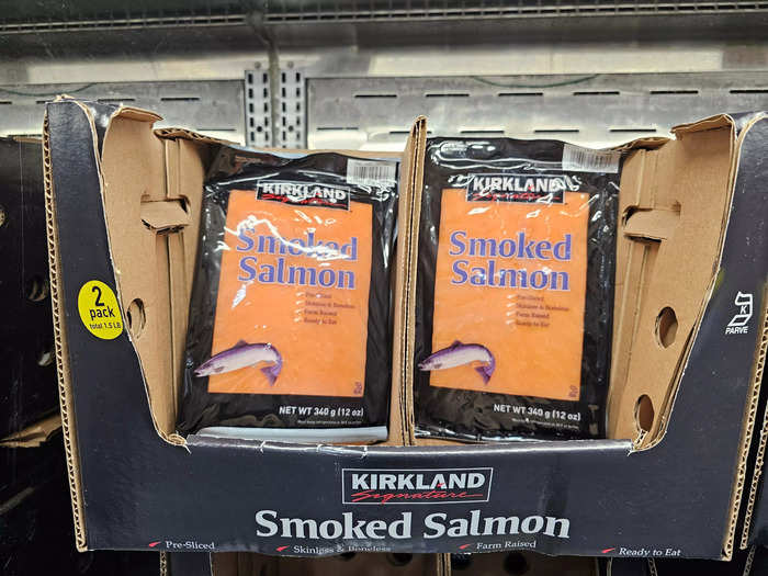 Kirkland Signature smoked salmon is seriously delicious.