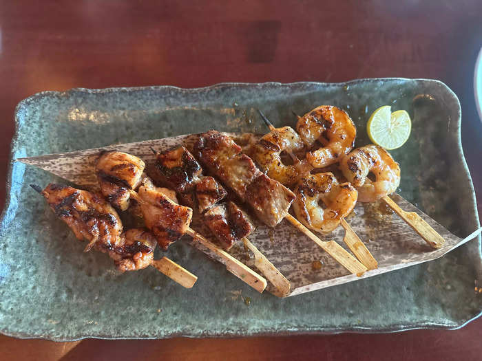 One of my favorite dishes was an assortment of skewers.