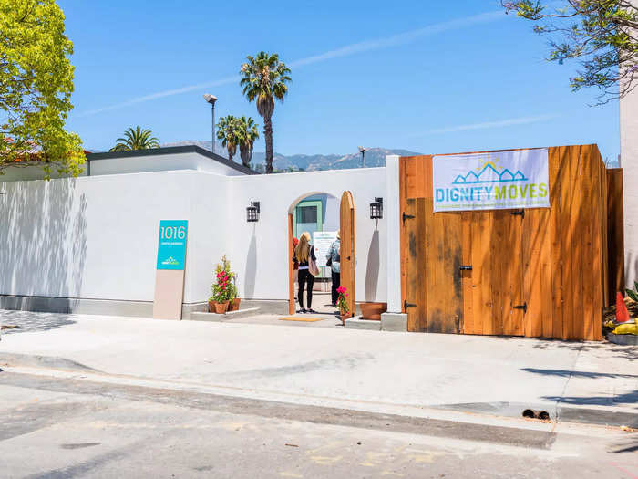 In a former parking lot flanked by palm trees, blue skies, and views of the mountains, 1016 Santa Barbara stood — and still stands — as a secure community for unhoused folks in the downtown area.