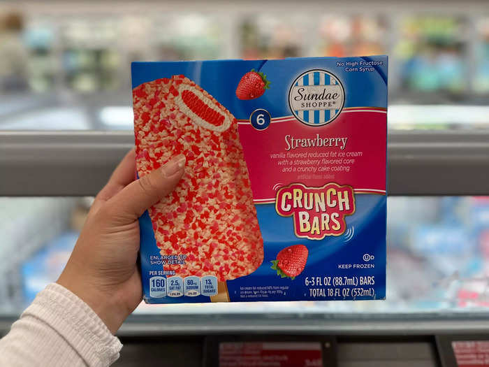 The Sundae Shoppe strawberry crunch bars satisfy my sweet tooth.