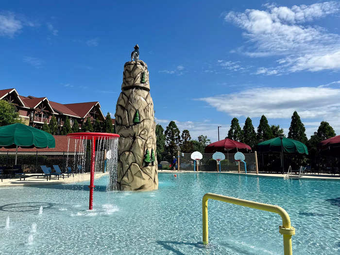 We also spent time at the outdoor pool.