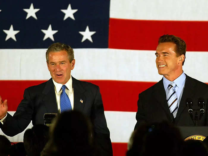 In the 1980s and early 1990s, Schwarzenegger embraced the Republican Party, speaking on behalf of Republican politicians including Ronald Reagan and George H.W. Bush.