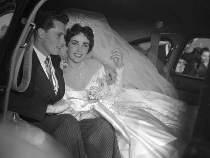 1950: Elizabeth Taylor and Conrad Hilton Jr.