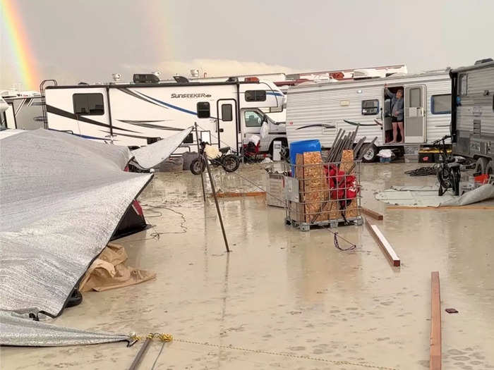 Burning Man organizers told Insider that mobile cell service trailers and buses are being deployed amid the threat of more rain.