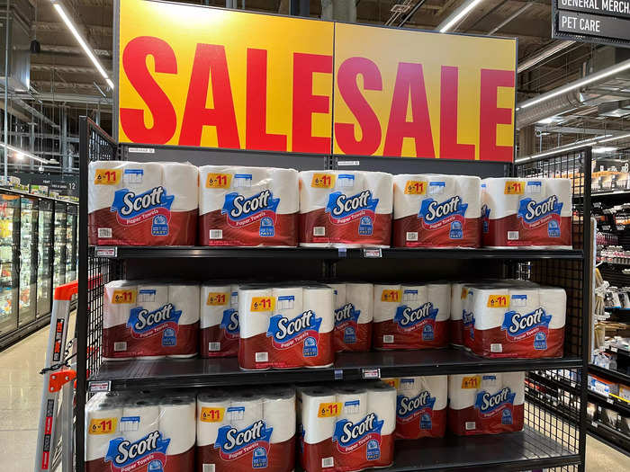 On many of the end caps were more "Sale" signs.