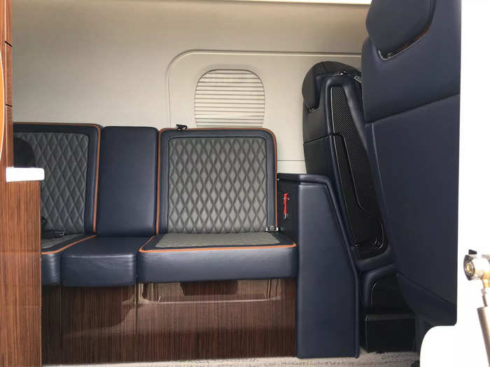According to Embraer, operators can also fit a small duvet couch at the entrance — a feature also common on the Citation XLS+.