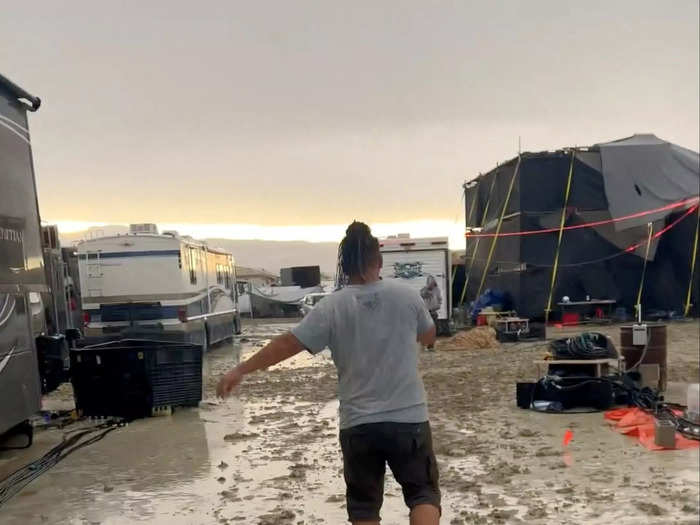 Despite the mud and threat of trench foot, some Burning Man attendees said they had fun.