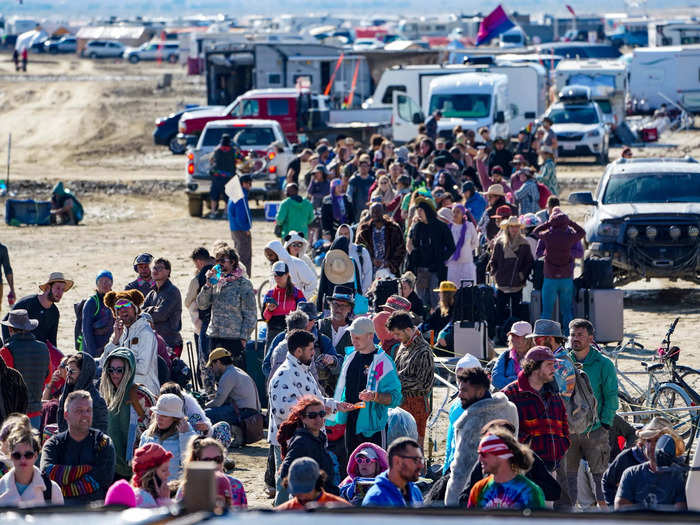 Burning Man traditionally holds an "exodus," where almost everyone tries to leave at the same time.