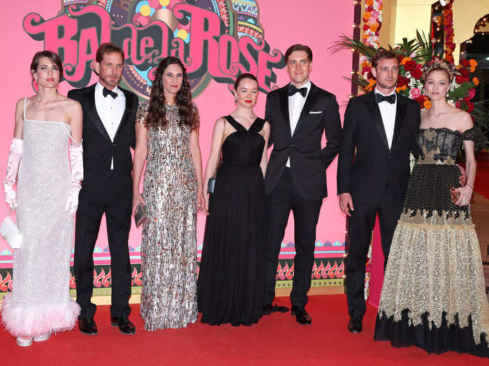 Her four children often attend events together in Monaco. The siblings and some of their partners were pictured together in March.