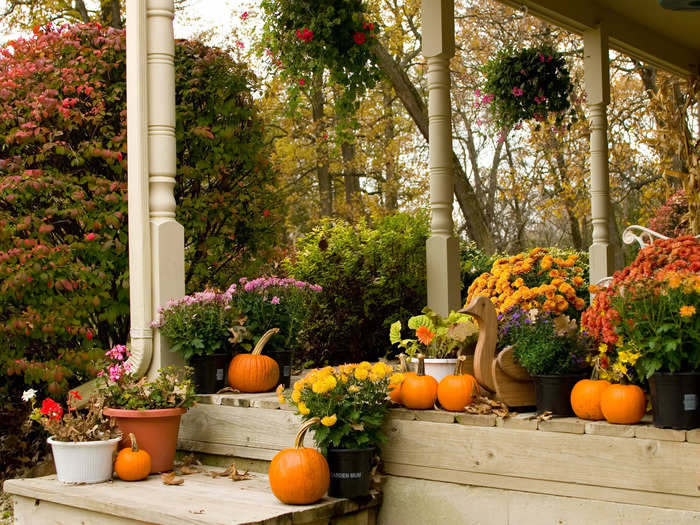 Fall in the Midwest is the perfect time for "porch sitting," a pastime in and of itself.