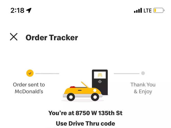 Next, I ordered ahead on the McDonald