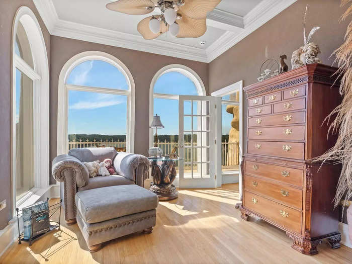 This nook that flows out of another bedroom also has access to an outside balcony.