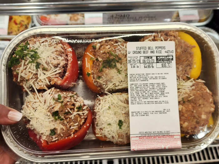 The Kirkland Signature stuffed bell peppers are a go-to meal for my family.