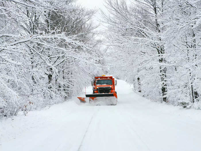 During the winter months, Door County is blanketed in snow.