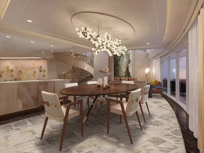 7. For guests seeking out the best of the best, one of the largest accommodations will be a nearly 2,000-square-foot two-story suite with its own elevator.