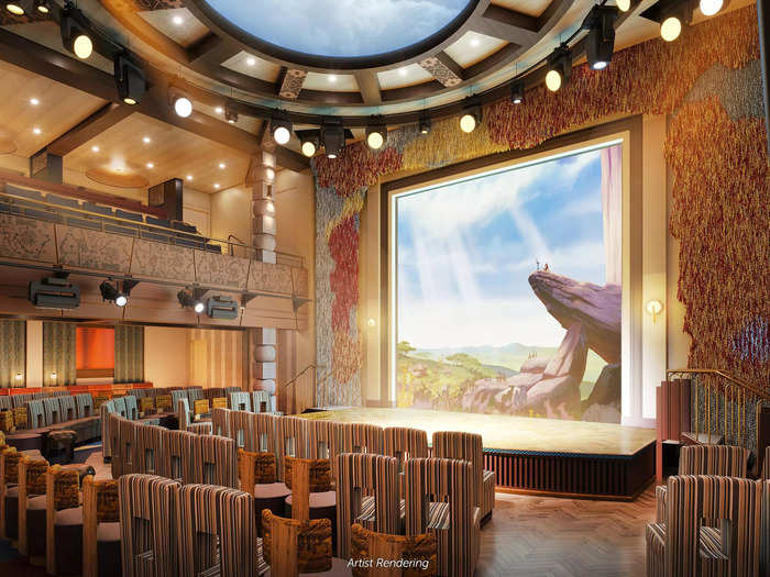 The Sarabi lounge, inspired by "The Lion King," will have a variety of activities during the day for families.