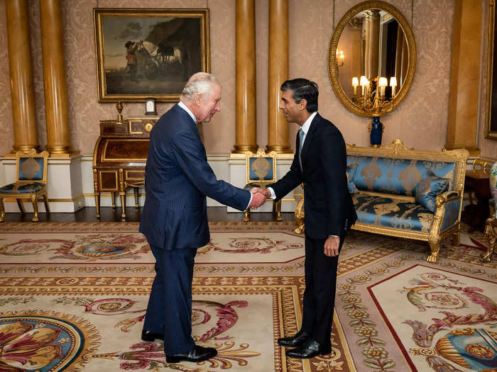 Less than two weeks later, on October 25, Charles met with the current prime minister, Rishi Sunak.