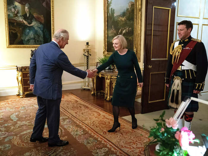 Charles met Prime Minister Liz Truss at Buckingham Palace on October 12, 2022.