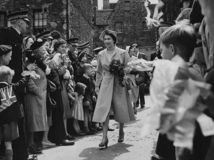 The young queen also visited Scotland during her first year on the throne.