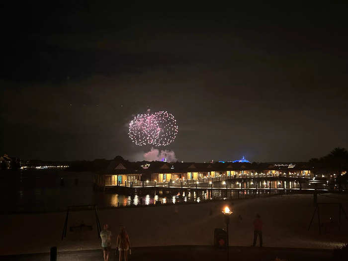 The fireworks were visible from our hotel room.