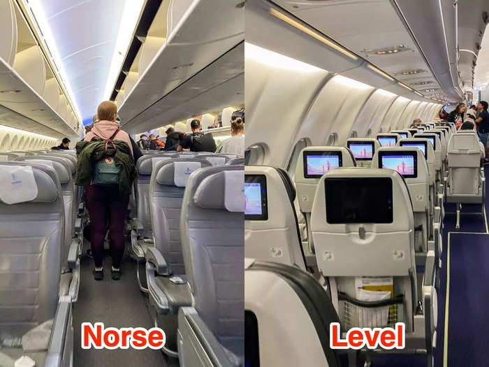 The Level aircraft had more seats than the Norse plane.