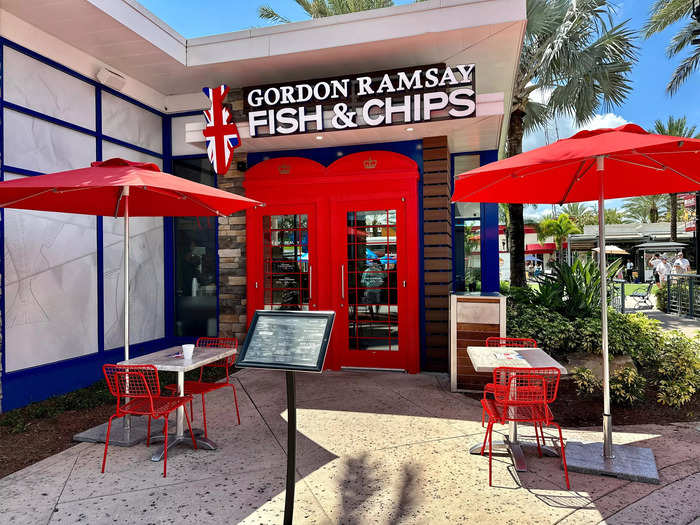 Gordon Ramsay Fish and Chips has a simple design but feels high-end.