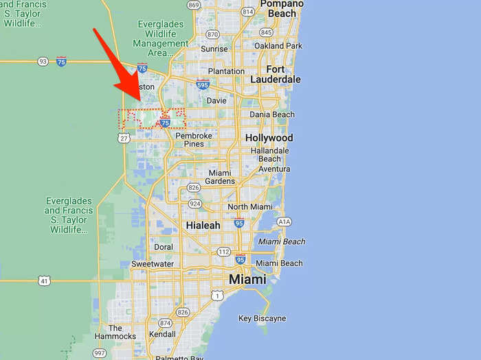 Southwest Ranches is a suburb around 30 miles outside of Miami. It had a population of 7,607 in 2020, according to US census data.