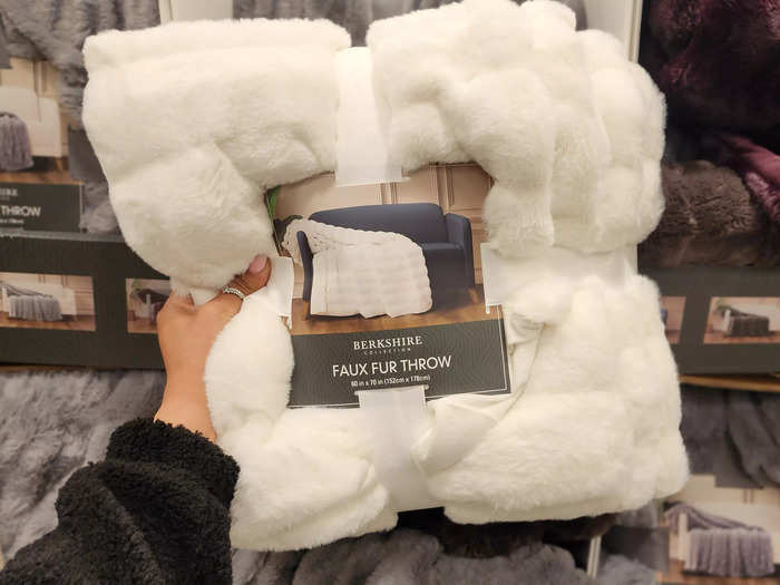 The Berkshire faux fur throws are so comfy.