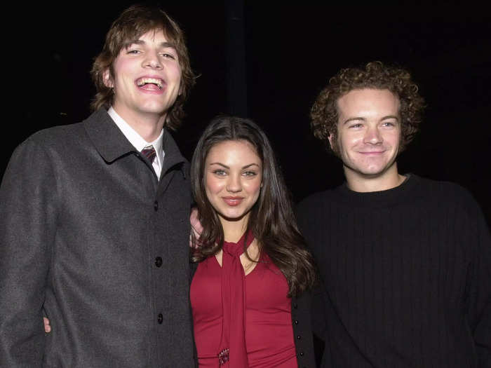 In 2002, Mila Kunis said Danny Masterson bet Ashton Kutcher $10 to French kiss her.