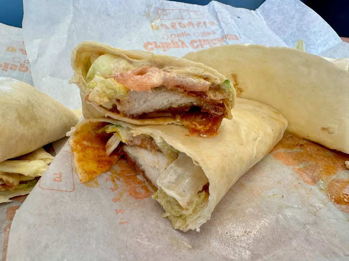 The spicy wrap slowly burned my palate. Still, it was the best of the three.