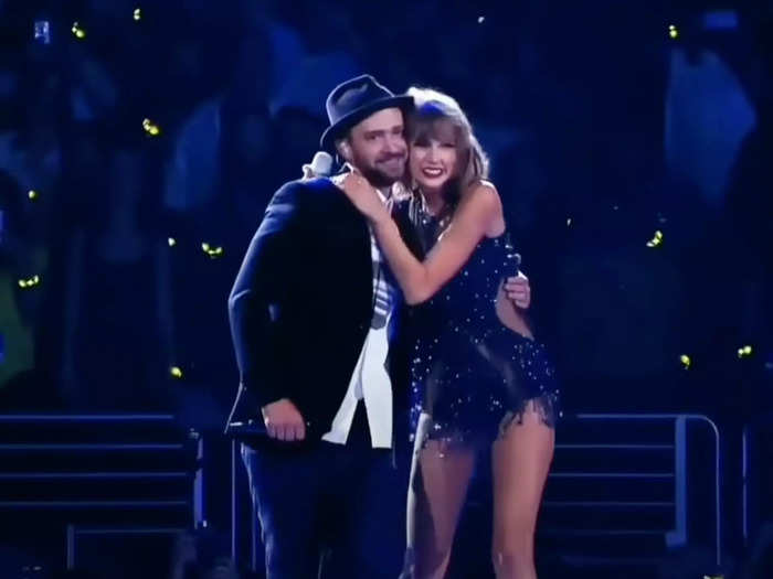 Swift brought Timberlake out to perform "Mirrors" with her on her 1989 World Tour in 2015.