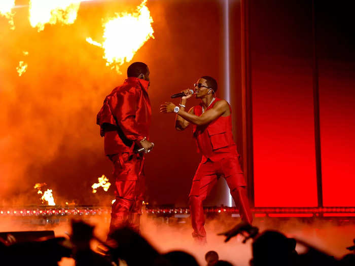 Diddy performed two of his classic hits with his son, King.