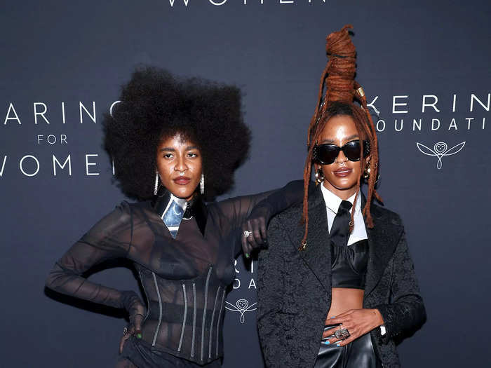 Coco and Breezy both wore all-black ensembles from Dolce & Gabbana. Coco