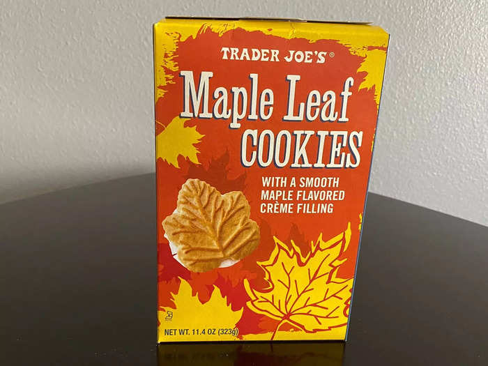 The maple-leaf cookies were quite large.