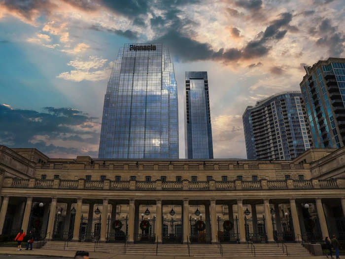 When conditions are just right, this building becomes almost invisible against the sky.