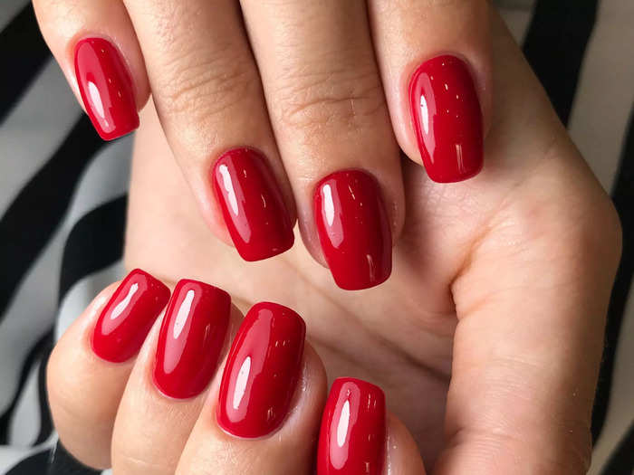 Red nails are simple yet remain a classy staple.